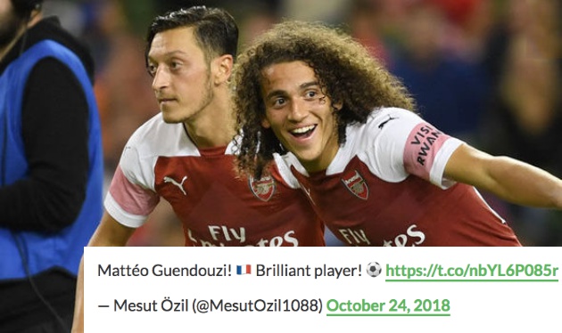 Mesut Ozil chỉ dùng 4 từ để nói về Matteo Guendouzi_692861f048149.jpeg